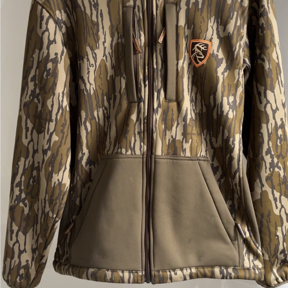 Drake waterfowl camouflage hunting fleece w/hood.